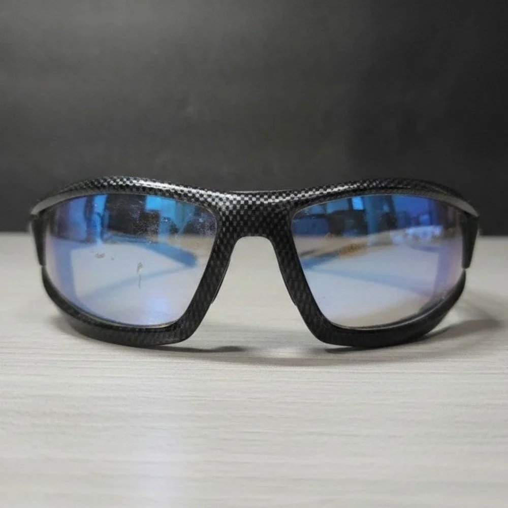 ORR‎ Safety XP750 Carbon Fiber Pattern Blue Mirror Lens ANSI Z87+ Glasses Mens
